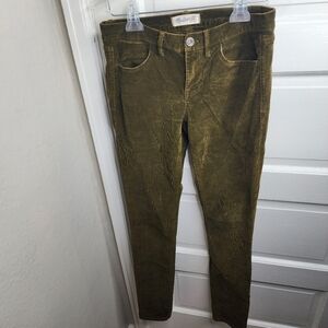 Madewell Olive Green Corduroy Pants Size 27 x 32 Womens